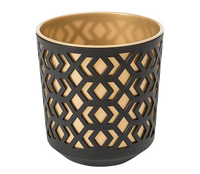 Aztec Pot 25 cm  Black - Gold